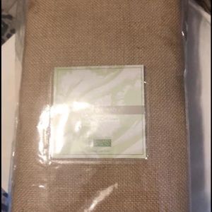 2 Ballard burlap curtain panels
